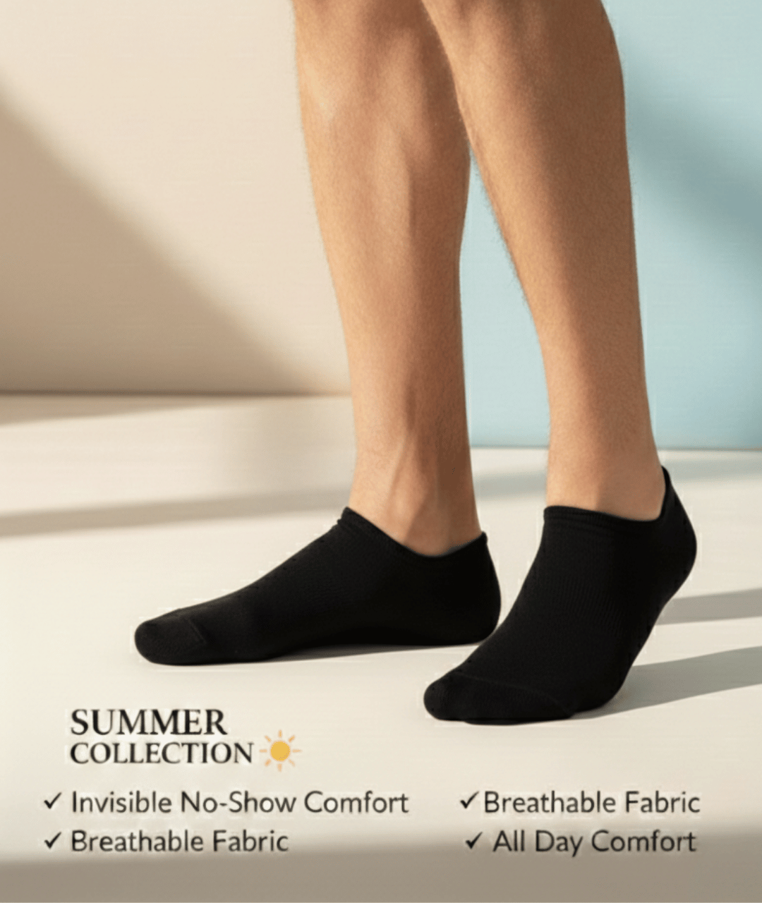 6 Pairs Pack Multi-Color Summer Socks