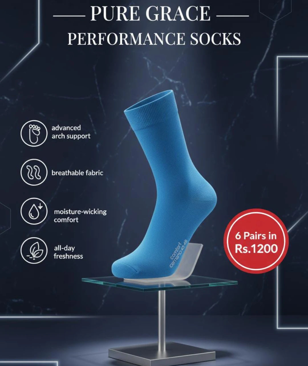 Socks Breathable All-Day Wear 06 Pair Pack