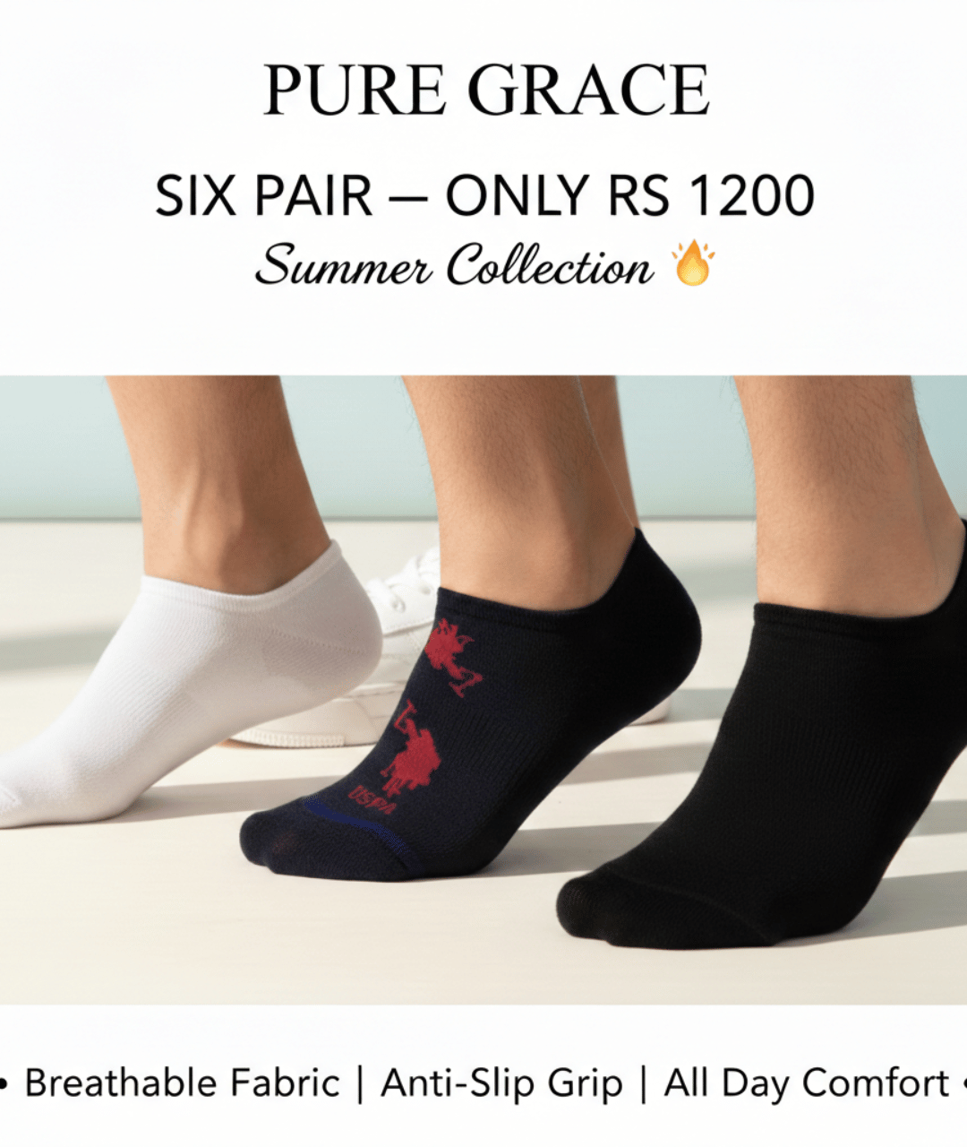 6 Pairs Pack Multi-Color Socks